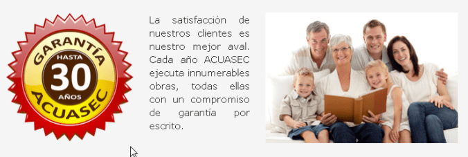 acuasec garantia